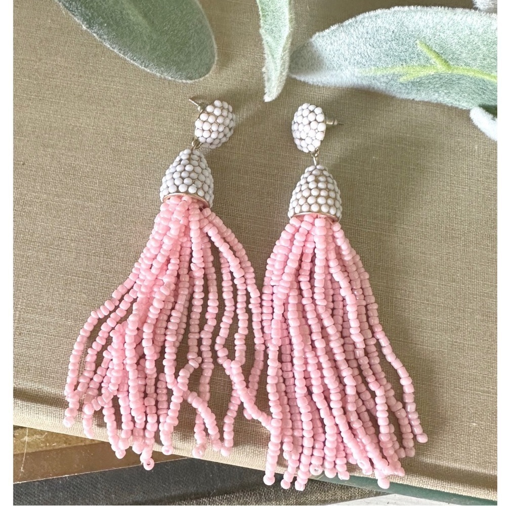 Beaded tassel earrings